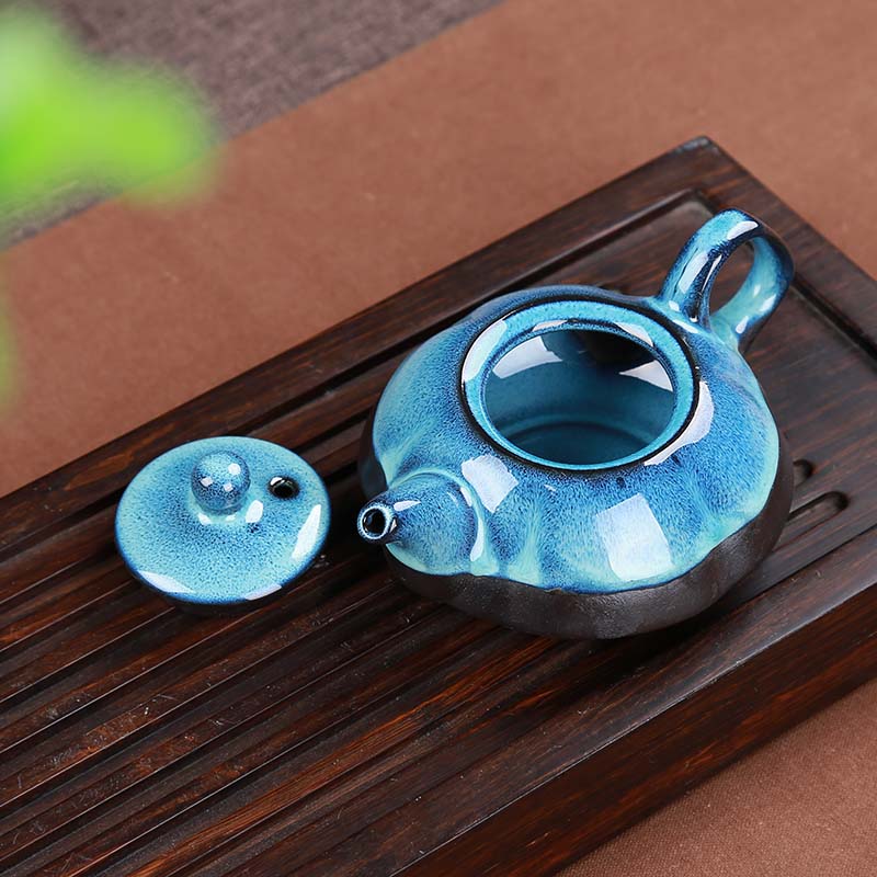 Çin Porselen Balık Çay Seti | Bardaklı Çin çaydanlık