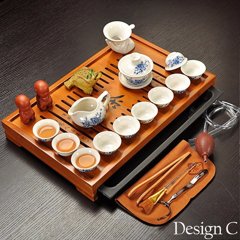 Yixing jingdezhen fioletowy zestaw herbaty kung fu