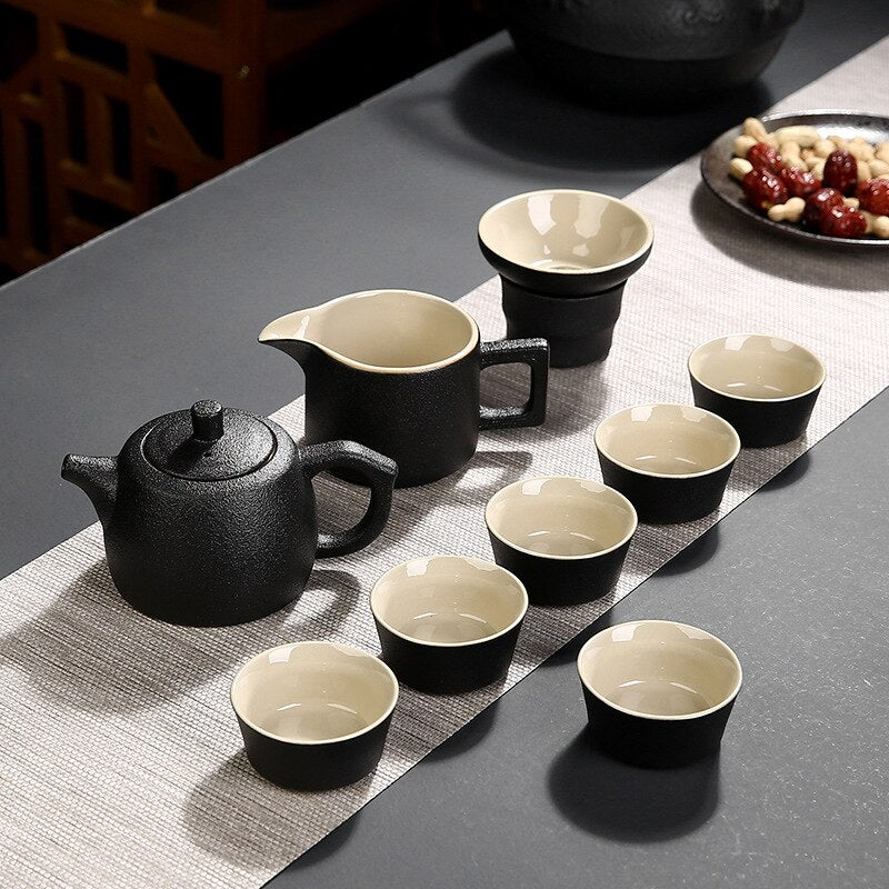 طقم شاي سيراميك مصنوع يدويًا | أطقم الشاي للكبار