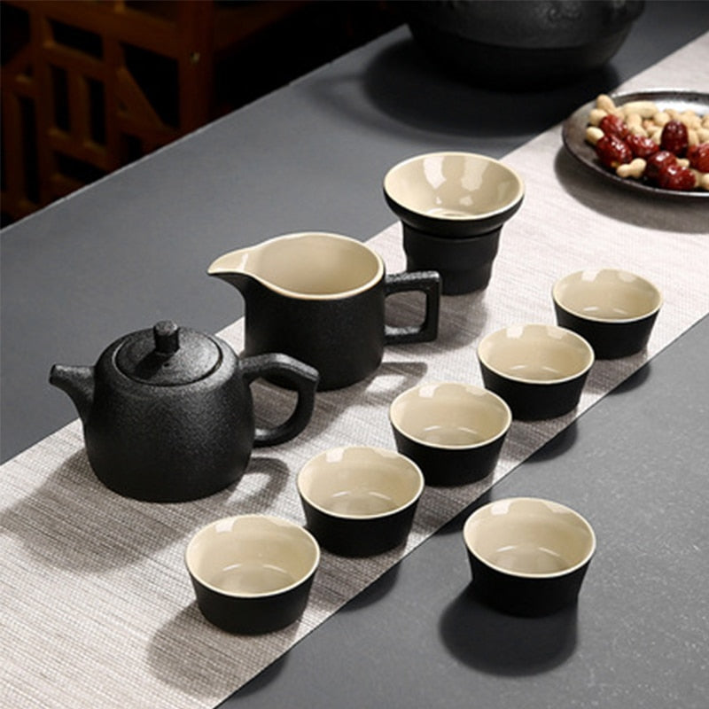 Juego de té de cerámica hecha a mano | Juegos de té para adultos