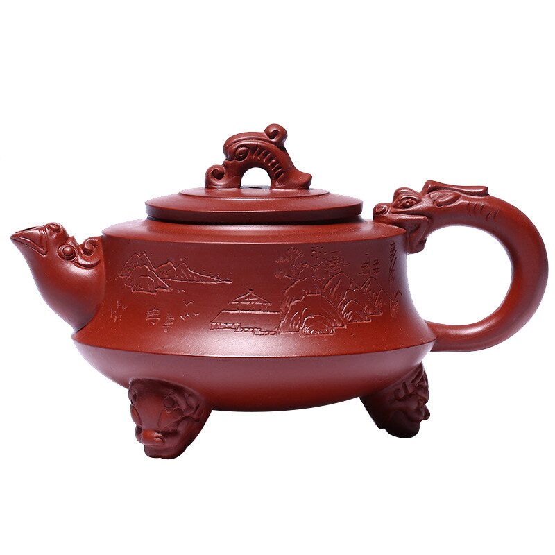 Yixing Raw Dahongpao Teapot Naga Berkaki Berkaki