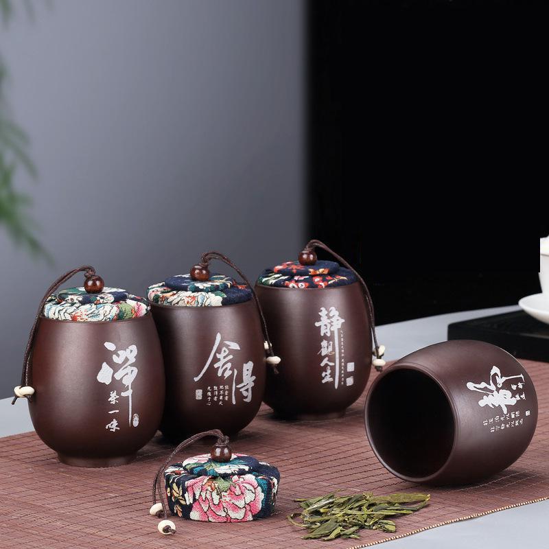 Caddy da tè cinese di argilla viola