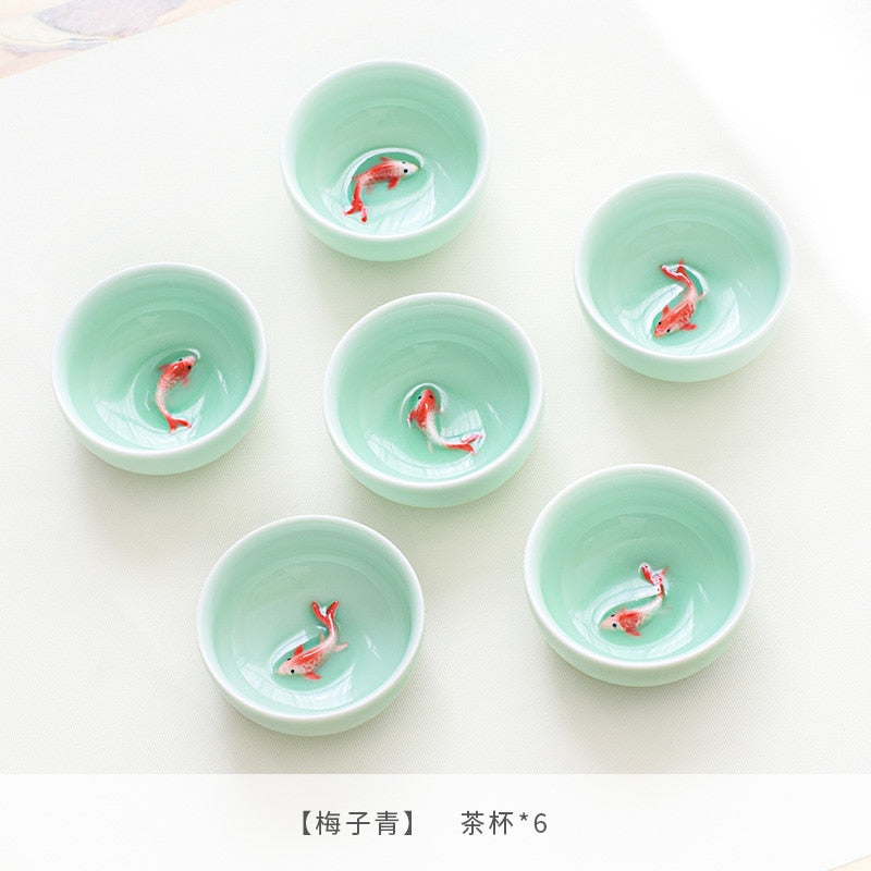 Conjunto de chá chinês de porcelana