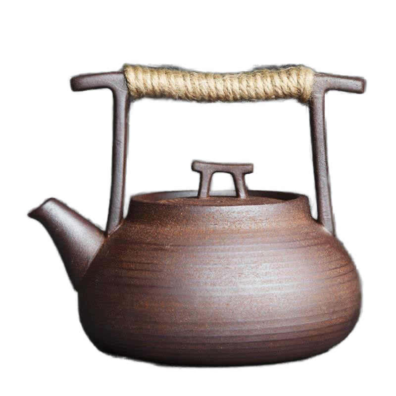 إبريق شاي مصنوع يدويًا على الطراز الياباني