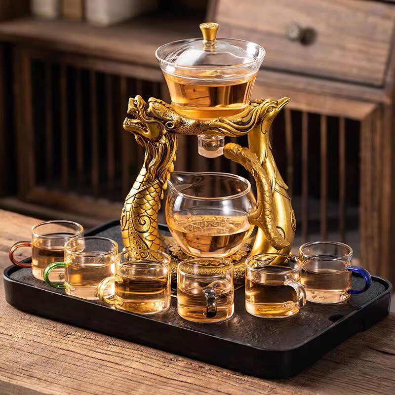 Creative Dragon Glass Teapot | Oriental Dragon Teapot Set