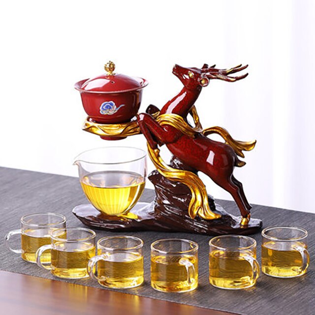 New Arrivals Automatic Deer Glass Teapot