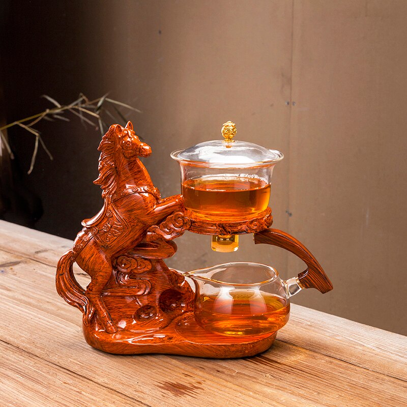Ensemble de théières de grenouille avec aimant en verre unique théière de style chinois de style chinois jinchan théière théâtre