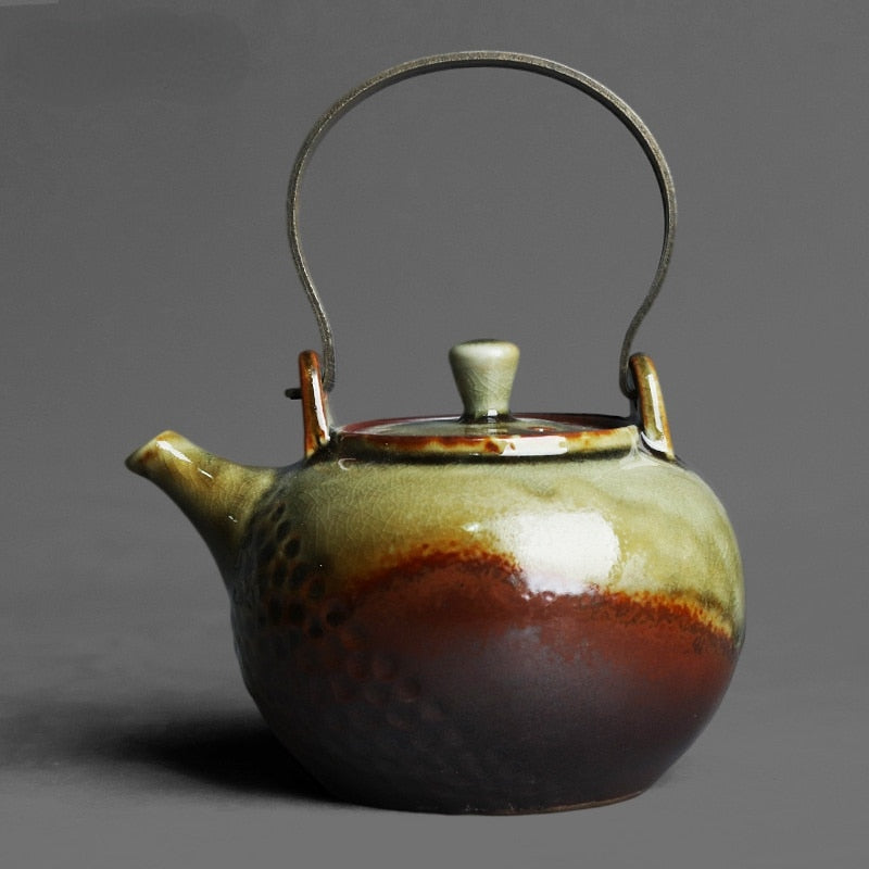 Japansk stil kobberhåndtag Beam Teapot