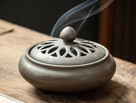 Brûon encens en céramique - poêle d'aromathérapie ancienne