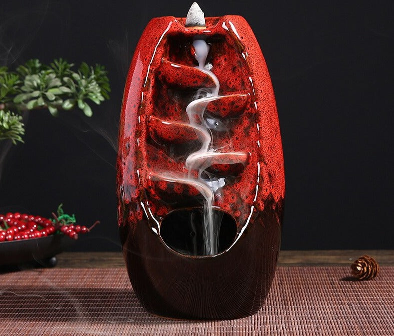 Mountain River Ceramic Backflow Incense Holder