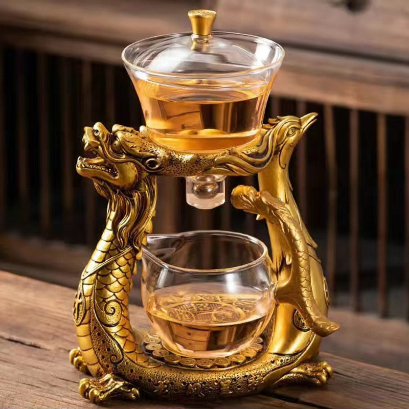 Oriental Dragon TeaPot Set