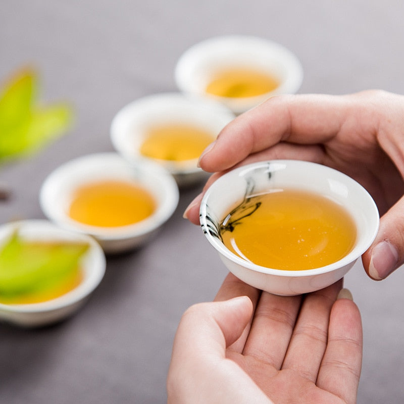 Kinesisk vintage te -uppsättning | Antik tesats för vuxna | Oriental Dragon Set