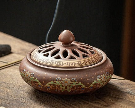 Ceramic Incense Burner- Antique Aromatherapy Stove