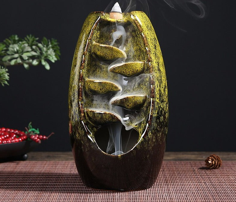 Mountain River Ceramic Backflow Incense Holder
