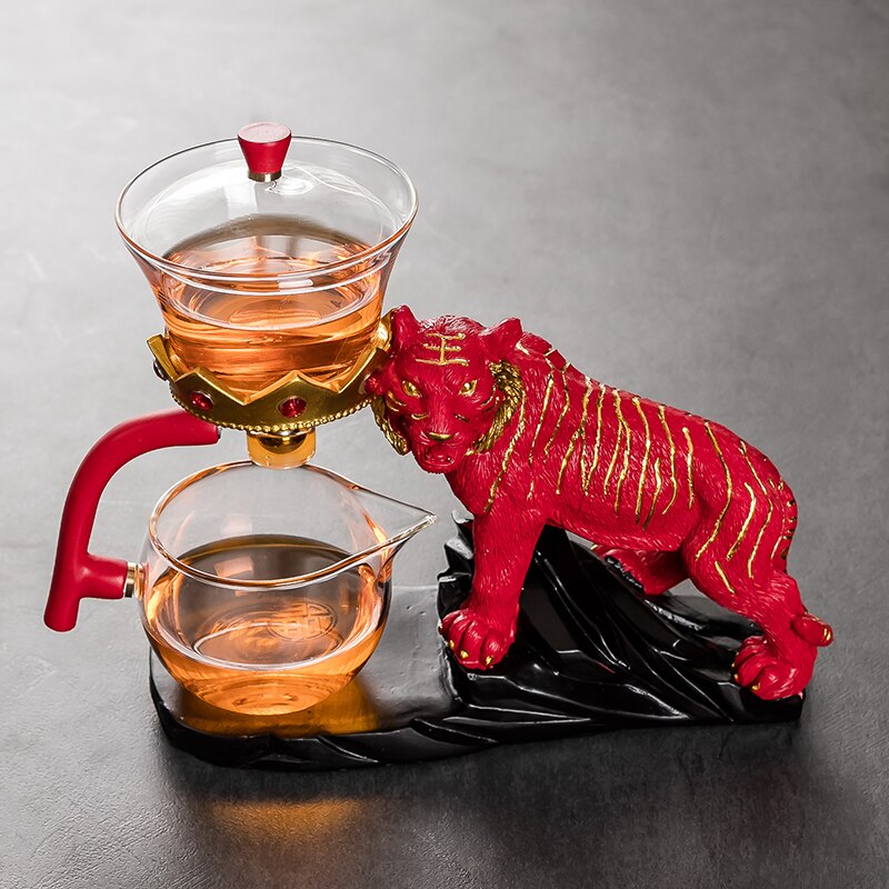 자석 독특한 유리 탁포 중국 스타일의 가정용 jinchan 티 메이커 찻 주전자와 개구리 주전자 세트